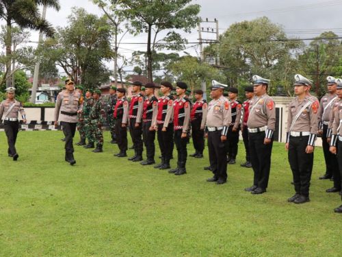 Polres Lampung Barat Gelar Apel Operasi Lilin Krakatau 2025, Siap Amankan Natal dan Tahun Baru