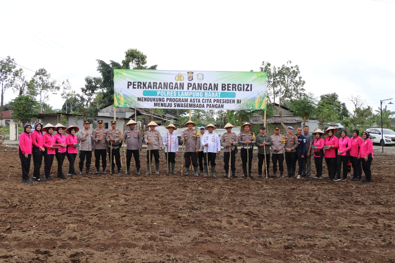 Polres Lampung Barat Launching Gugus Tugas Polri Mendukung Ketahanan Pangan